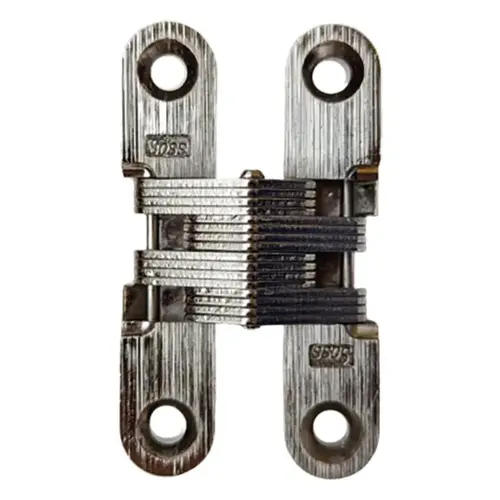 Concealed Hinge, Soss, Invisible Hinge, 180 degree Opening Angle 19 - 25 mm A Wood Thickness 19-25mm SOSS #204, Satin Chrpme Nickel plated