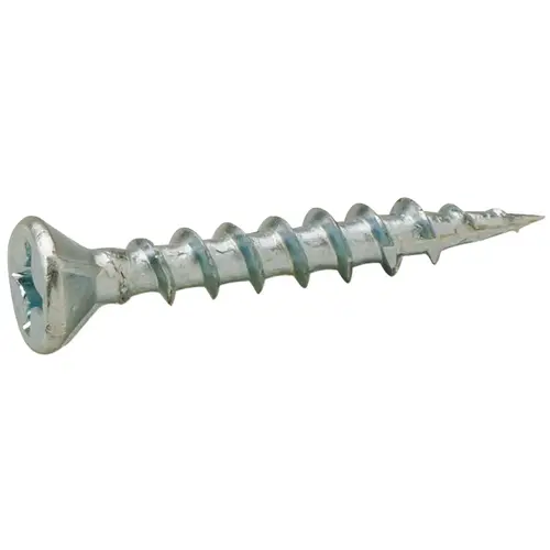 Zip-R Screw, Flat Countersunk Head, #2 Phillips, with Nibs 8 mm 3/4" #8 Fully Threaded 4 mm Steel, #8 x 3/4", Full Thread, Zinc Zinc plated - pack of 1000