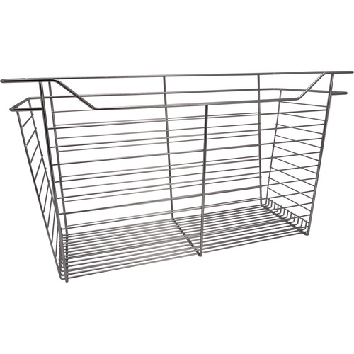 Wire Closet Basket, with Full Extension Slides 14" 17" 29" Chrome-plated, 14" x 29" x 17", with zinc-plated 14" slides Chrome-plated