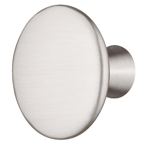 Knob Zinc alloy, brushed, Nickel plated, Height: 22 mm, Knob diameter: 30 mm Nickel plated, brushed