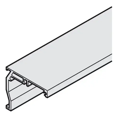 Wall Mounting Angle Profile, Pre-drilled for Hawa Porta 100 GW, length: 2.5 m (8' 2 7/16") Silver colored, anodized