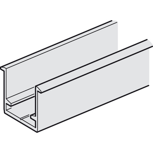 Lower Guide Channel, Pre-drilled 6,000 mm 19 8 1/4" for Slido Fold 100T Folding Wall, Length: 6.0 m (19 8 1/4") Silver colored, anodized