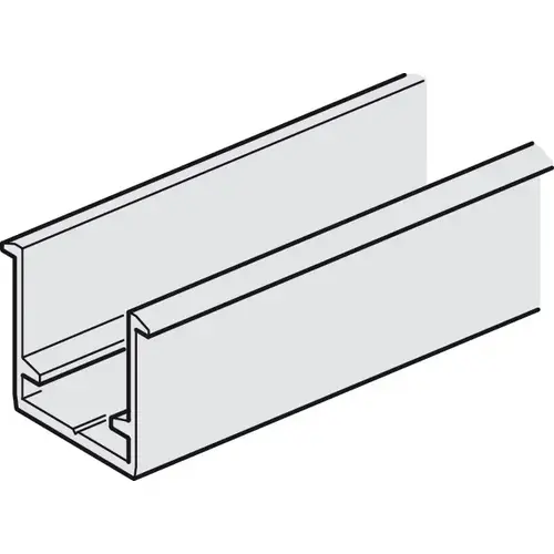 Lower Guide Channel, Pre-drilled 3,000 mm 9 10 1/8" for Slido Fold 100T Folding Wall, Length: 3.0 m (9 10 1/8") Silver colored, anodized