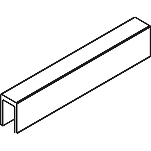 Fixed Panel Adaptor Profile (Track), for Silent Aluflex 80 6 m Aluminum, Silver