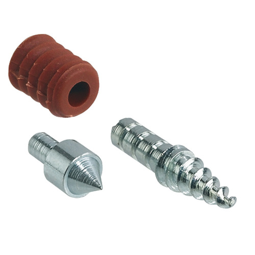 Two-Piece Connector, Press-Fit, Permanent, Steel For permanent connections, For drill hole diameter 8 mm Brown, Zinc plated