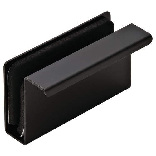 Strike Plate, for Magnetic Pressure Catches For glass doors 5-6 mm thick, Black