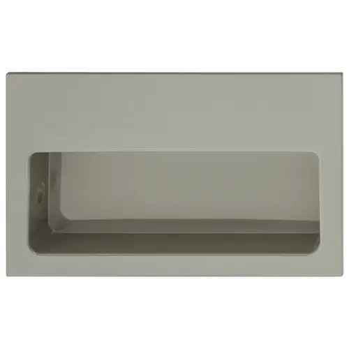 Inset Handle, HEWI, Polyamide, 100 x 60 x 15 mm (L x H x D) For sliding wooden doors, Glossy stone grey Stone gray, glossy