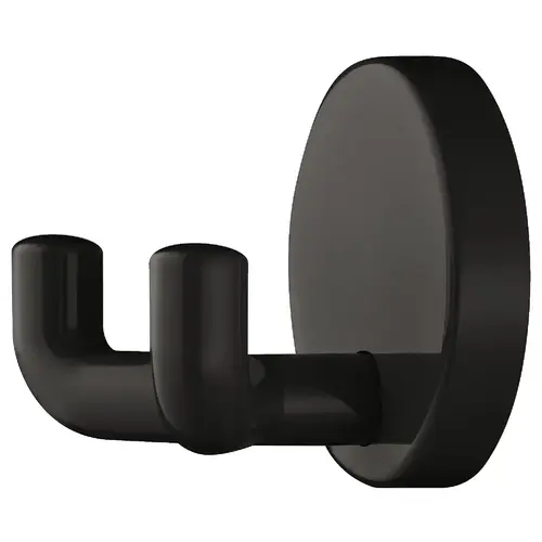 Wardrobe Hook, HEWI, Polyamide, Round Rose 44 mm 50 mm Wide range of colors, Depth: 44 mm, glossy jet black Jet black, glossy