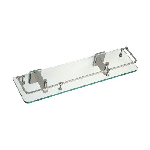 Brushed Nickel Pinnacle Series 18" Glass Shelf