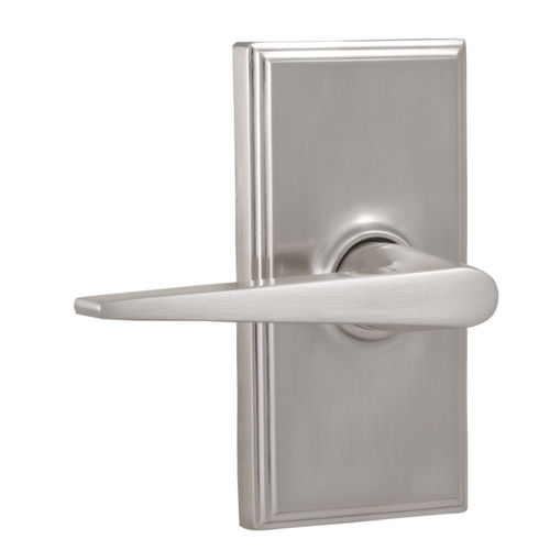 Urbana Woodward Passage Lock with Adjustable Latch and Full Lip Strike Satin Nickel Finish