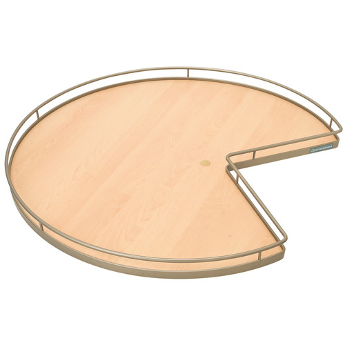 Super Susan, 3/4 Round Pie-Cut Revolving Shelf 32" 16 1/8" Champagne/maple, diameter 32" Shelf: Maple Surround: Champagne