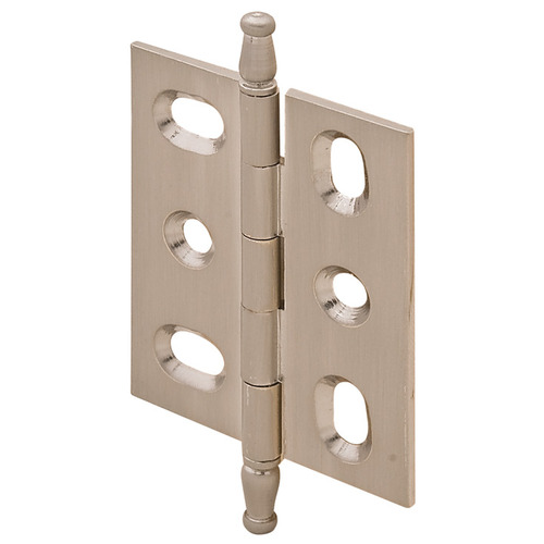 Decorative Butt Hinge, Mortise, Minaret Finial ELITE solid brass hinge, Brushed nickel brushed, Nickel plated