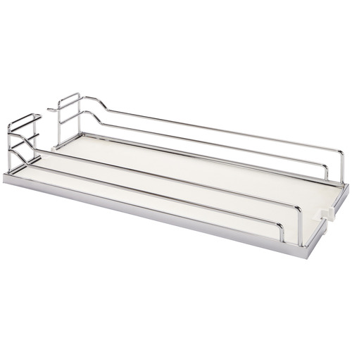 Tray Set, Dispensa 431.8 x 518 x 105 mm 444.5 mm 445 mm For Pantry Pull-Out & Base Pull-Out II, Chrome/white, width 17" White, Shelf: White Surround: Chrome