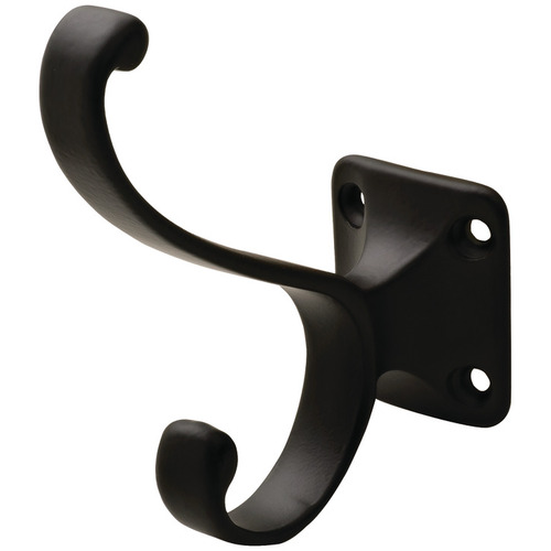 Hat & Coat Hook, 32 x 78 x 91 mm (W x D x H) Zinc, dark oil-rubbed bronze oil rubbed dark bronze