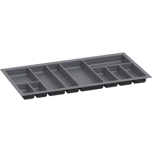 Sky Cutlery Tray, for 21" and 21 11/16" Deep Drawer, Plastic 520 - 540 mm 810 - 850 mm slate gray; trimmable width: 810 - 850 mm (31 7/8 - 33 7/16") Grey