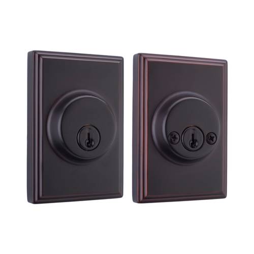 Weslock 03772-1-1SL23 Woodward Double Cylinder Deadbolt with Adjustable Latch and Deadbolt Strike Oil Rubbed Bronze Finish