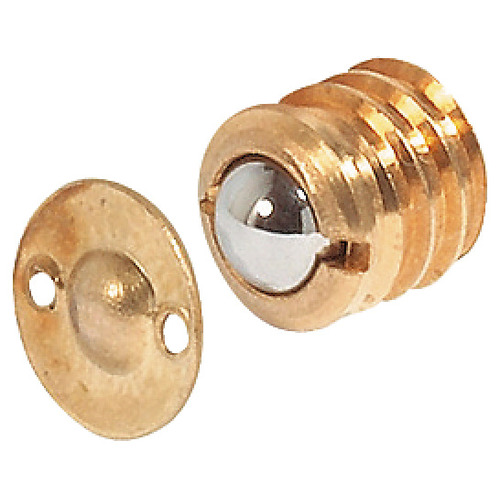 Ball Catch, with Strike, Screw-Mounted 8 mm 9 mm External diameter: 9 mm, internal diameter: 8 mm Catch: Bright striking plate: Brass plated