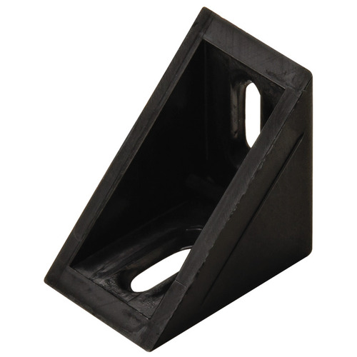 Corner Bracket, Plastic Black Black