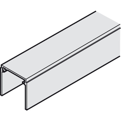 Upper Guide Channel, Single, 40 x 40 (1 9/16" x 1 9/16") 19' 8 1/4" EKU Divido 80 H, Length: 6 m (19' 8 1/4") Silver colored, anodized