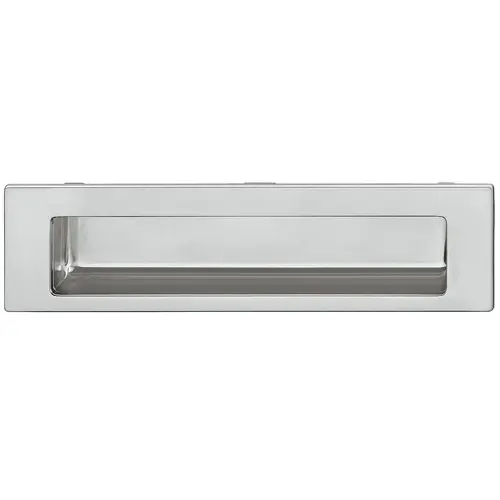 Inset Handle, Zinc alloy, rectangular matt chrome Chrome plated, matt, Recessed grip: Chrome plated