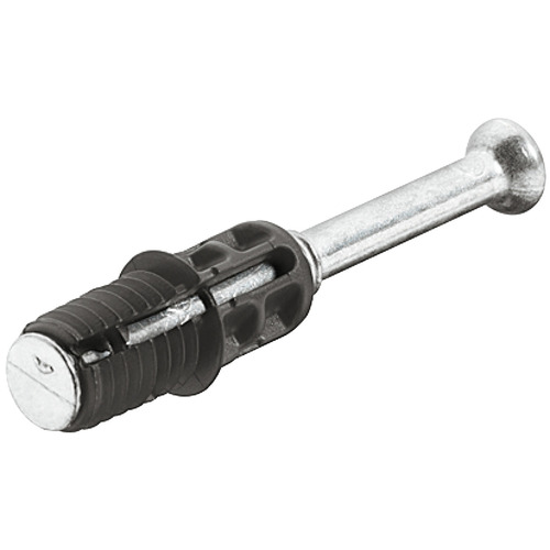 Spreading Bolt, Hafele Minifix C100, for drill hole diameter 8 mm 24 mm PZ2 Cross Slot, Drilling dimension B: 24 mm Black, chromated