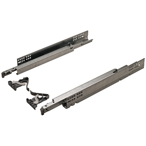 Salice A7555 Futura 16 Slide, Full Extension, 75 lbs 457 mm 457 mm drawer box length Zinc Pair