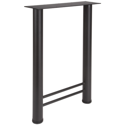 H-Leg, 450 mm Width Height: 698 mm (27 1/2"), Black textured Black, Black textured