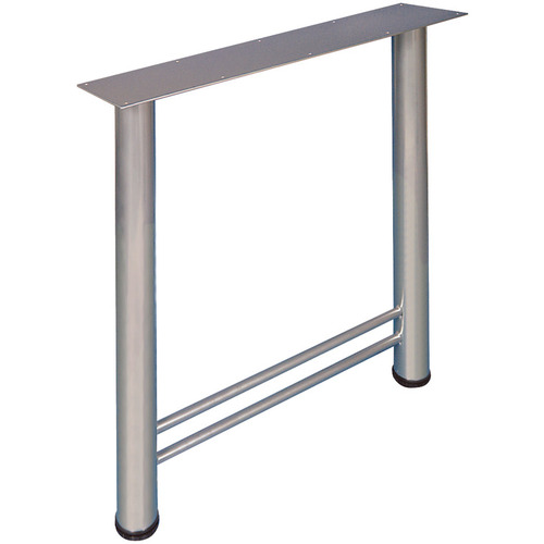 H-Leg, 450 mm Width Height: 698 mm (27 1/2"), Silver aluminum RAL 9006 Silver Aluminum RAL 9006, Silver aluminum