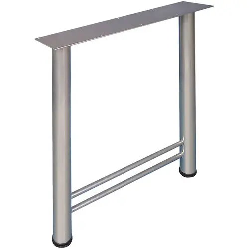 Support Leg, 610 mm Width Height 698 mm (27 1/2"), Silver aluminum Silver Aluminum RAL 9006, Silver aluminum