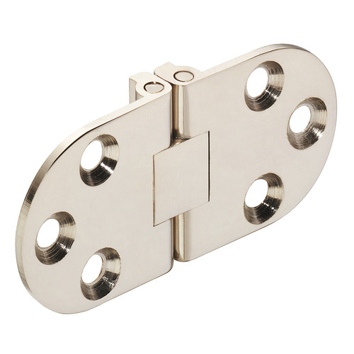 Self-Supporting Hinge, for Folding and Sewing Machine Tables Polished nickel Nickel plated, Polished nickel