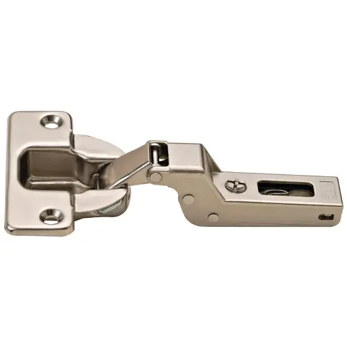 Concealed Thick Door Hinge, Salice, 94 degree Opening Angle, Half Overlay cup fixing: For screw fixing, Free swinging, model CFA5G99 Nickel plated