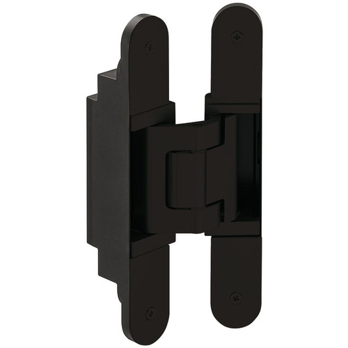 Concealed Hinge, TECTUS TE 540 3D A8 107 3D adjustable, size 200 mm, Matt deep black (RAL9005) Black, RAL 9005, matt, powder coated