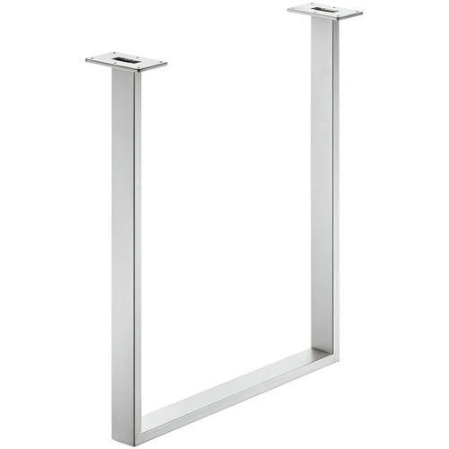 Table Leg Frame, Screw mounted Steel, silver, profile 60 x 20 mm Silver