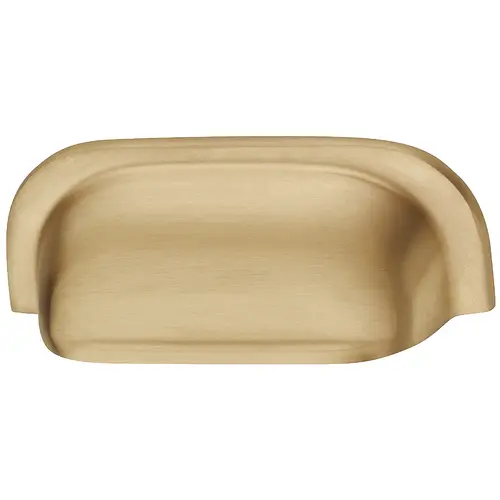 Furniture handle, Brass 192 202 x 25 mm Mulberry Collection, Brushed brass, 192 mm CTC brass plated, brushed