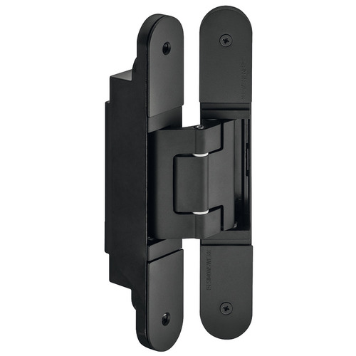 Concealed Hinge, TECTUS TE 540 3D 107 3D adjustable, size 200 mm, matt deep black (RAL 9005) Black, RAL 9005, matt, powder coated