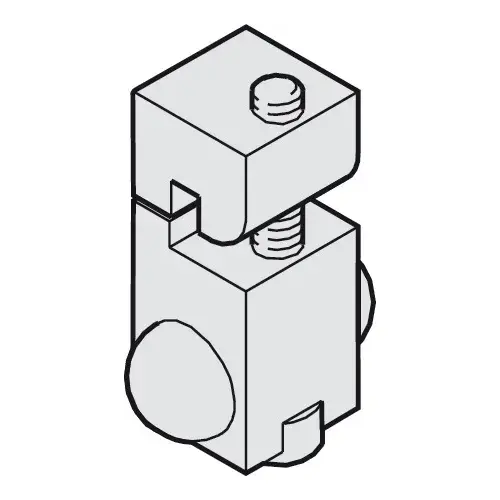 Track End Stopper, for Upper Track for Suspension Brackets, Steel zinc plated Zinc plated