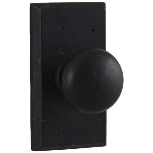 Wexford Square Passage Lock with Adjustable Latch and Full Lip Strike Black Finish