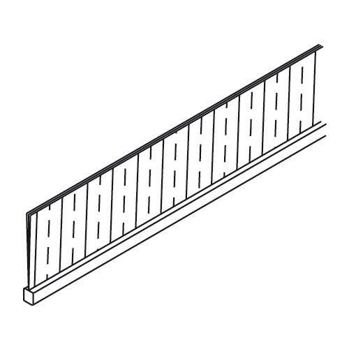 Brush Seal, (47 1/4" x 11/16") 1200 x 18 HAWA Junior 80/120/160/GV, Length 1200 mm