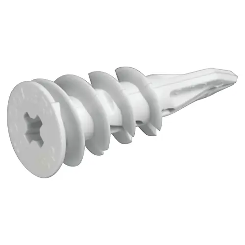 Self-Drilling Drywall Anchor, SnapSkru SP Regular White