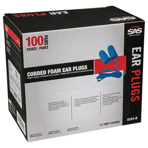 Ear plugs, Foam, Corded, NRR30 Pair