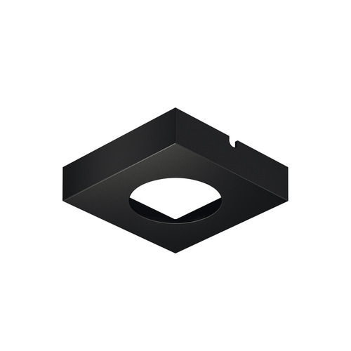 Housing for undermounted light, Suitable for: Loox5 light module with drill hole diameter 58 mm square Square, Black Black