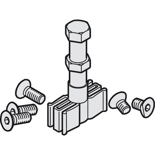 Lower Guide, with Mounting Screws For Hawa Junior, suitable for patch suspension unit