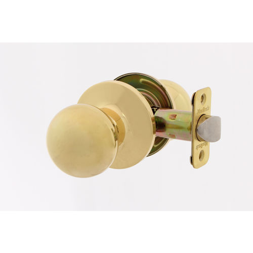 Passage Door Knob Set from the Oxford Collection Bright Brass