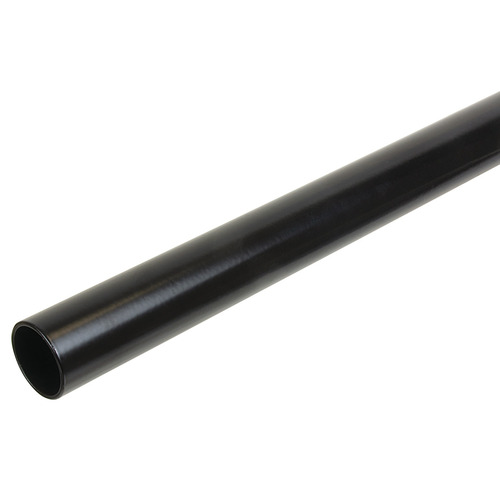 Wardrobe Tube, Round, diameter 33 mm Steel, black, 92" length Black