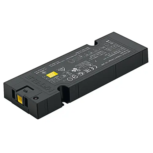 Hafele 833.95.000 Driver, Hafele Loox5, constant voltage 12 V -25-45 degree C 140 x 50 x 16 mm 0.86 0.87 1.67 A 20 W 0.07 W 0.07 W 99 g 20 W, Voltage 12 V, output power: 20 W Black