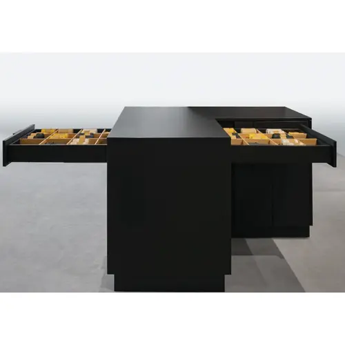 Two-Way Drawer Slide, Riverso, Full Extension, Synchronized 760 - 900 mm Slide length: 760-900 mm (29 15/16"-35 3/8") Galvanized Pair
