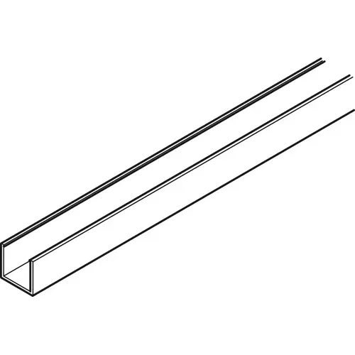 Lower Guide Channel, Aluminum, Anodized 13' 1 1/2" Al Fresco Summit, Length: 4 m (13' 1 1/2")