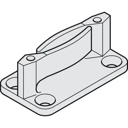 Hafele 940.40.031 Floor Guide, With Zero Clearance, For Screw Fixing for HAWA Media 70, Junior 80/Z, plastic, black, for 1 door: 1 piece Black