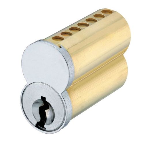 Medeco Security Locks 337B010-26-AKBS 7 Pin Uncombinated Small Format Interchangeable Core with K Keyway and Clip Retainer Satin Chrome Finish