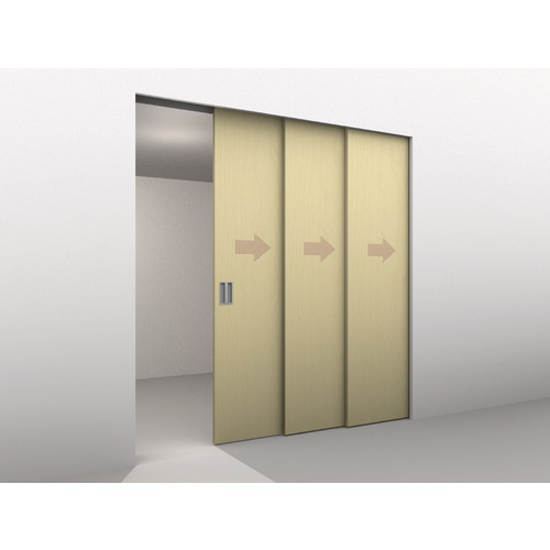 Hafele 940.81.008 Sliding Door Hardware, Hawa Telescopic 80/3 (for 3 doors), set Top Hung System, for 3-leaf sliding doors